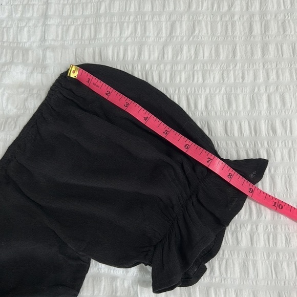 Cloud Ten Womens Sexy Short Sleeve Ruched Button Down Front Ruffle Mini Dress M - Picture 6 of 12